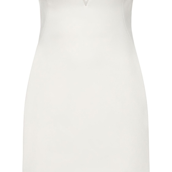 Mônot V-neck Crepe Strapless Mini Dress - Picture 3 of 7